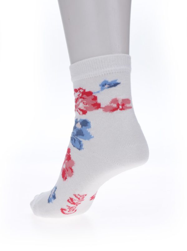 Krémové dievčenské kvetované ponožky Cath Kidston