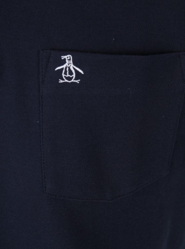 Tmavomodré slim fit polo tričko s náprsným vreckom Original Penguin The Earl