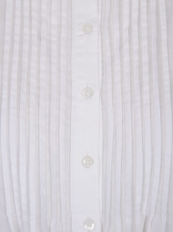 Biela dámska košeľa s rebrovanými detailmi s.Oliver