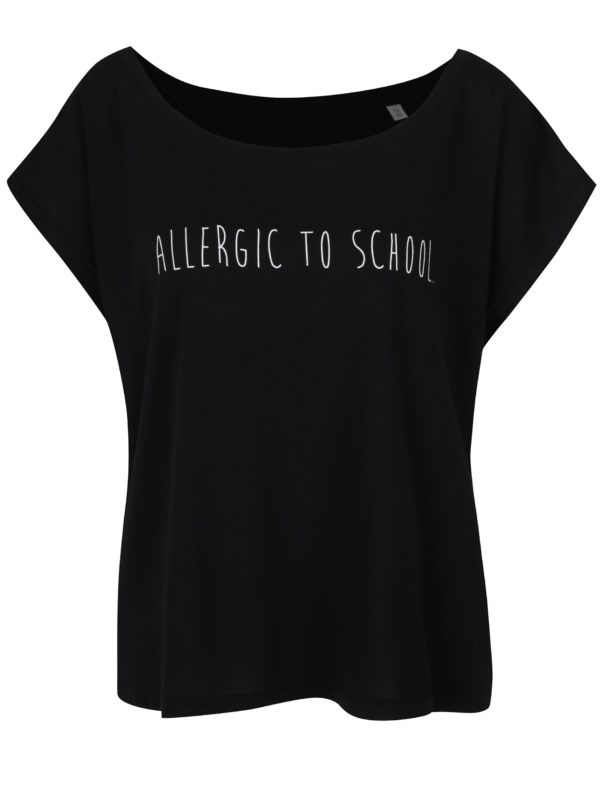 Čierne dámske oversize tričko ZOOT Originál Allergic to school