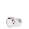 Dámske hodinky v ružovozlatej farbe s bielym koženým remienkom Komono Estelle Deco