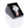 Dámske hodinky v striebornej farbe s béžovým koženým remienkom Komono Estelle Deco