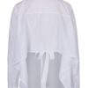 Biela dámska voľná krátka košeľa so zaväzovaním na chrbte DÉCCADA