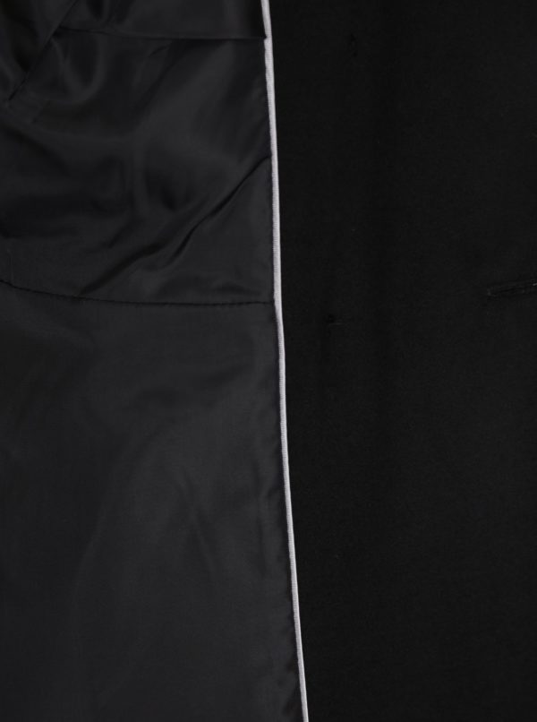 Čierny kabát s umelou kožušinou Dorothy Perkins