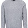 Sivý melírovaný sveter s okrúhlym výstrihom Burton Menswear London