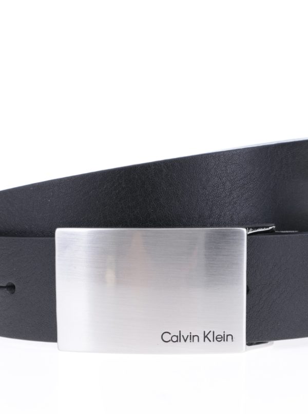 Čierny pánsky kožený opasok Calvin Klein Mino
