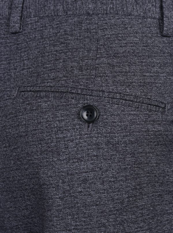 Sivé melírované oblekové skinny nohavice Burton Menswear London