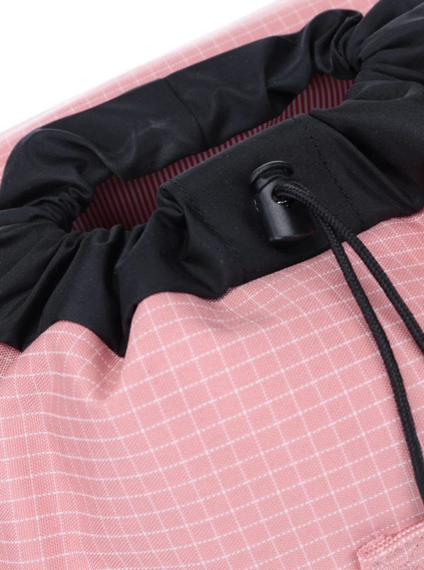 Čierno-ružový kockovaný batoh Herschel Reid 21 l