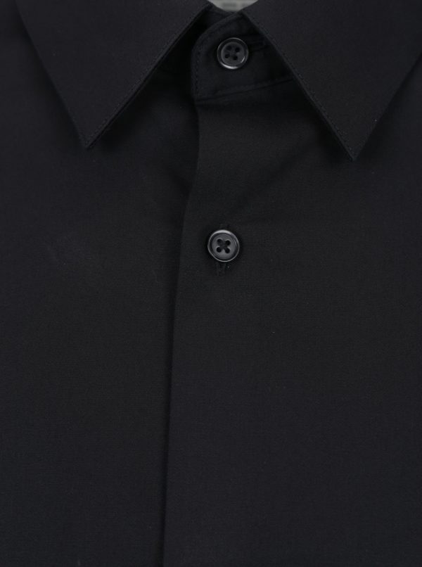 Čierna formálna slim fit košeľa Jack & Jones Non