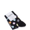 Sada dvoch párov detských vzorovaných ponožiek v modrej a čiernej farbe Happy Socks Big Dot