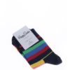Červeno-modré detské pruhované ponožky Happy Socks Stripe