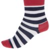 Modro-červené detské pruhované ponožky Happy Socks Stripe