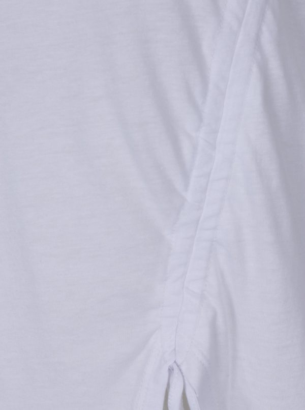 Biele asymetrické tričko so zaväzovaním TALLY WEiJL