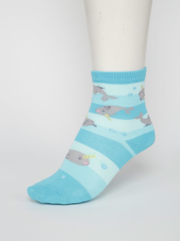 Modré chlapčenské ponožky s narvalmi Sock It to Me Unicorn Of The Sea
