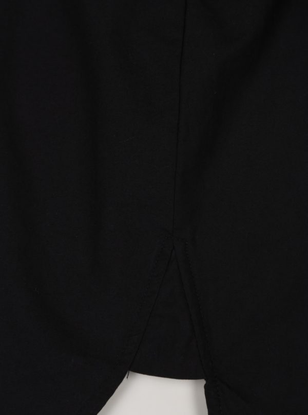 Čierna košeľa s dlhým skladaným rukávom VERO MODA Thea
