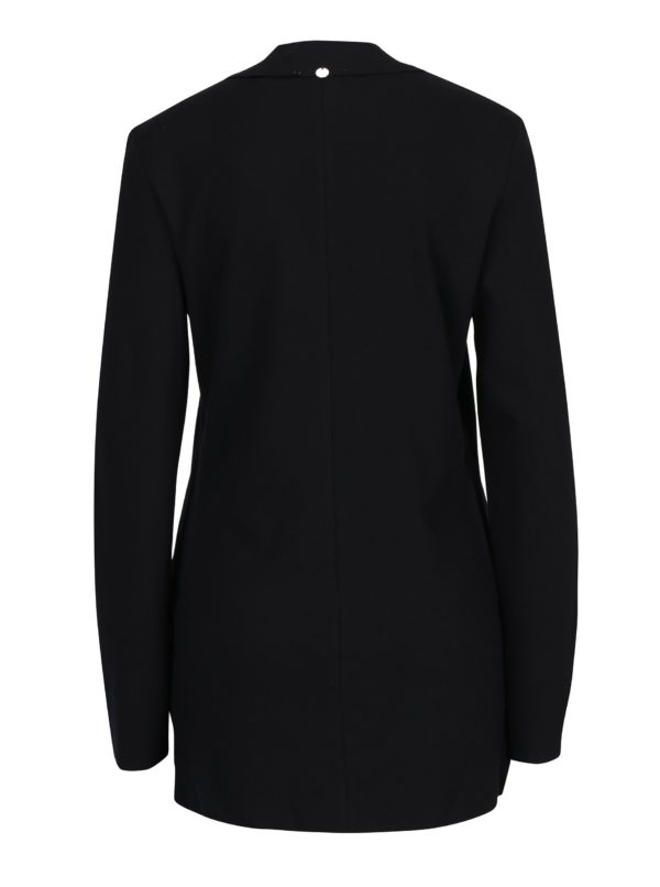 Čierny tenký kabát s detailmi v zlatej farbe Rich & Royal