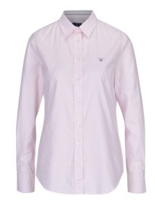 Bielo-ružová dámska pruhovaná košeľa GANT