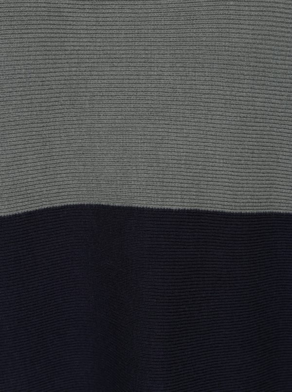 Krémovo-modrý pruhovaný sveter s 3/4 rukávmi ONLY Regitze