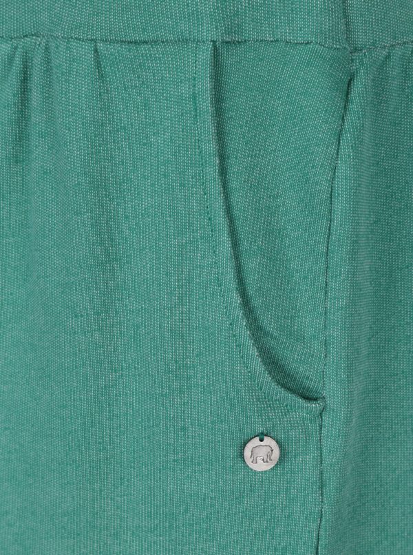 Zelené melírovaná mikinové šaty s vreckami Tranquillo Fran