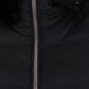 Čierny dámsky prešívaný funkčný páperový kabát s umelou kožušinou Geox
