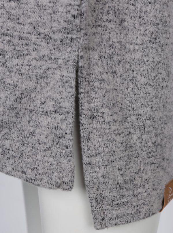 Sivé svetrové melírované šaty s dlhým rukávom Ragwear Provence