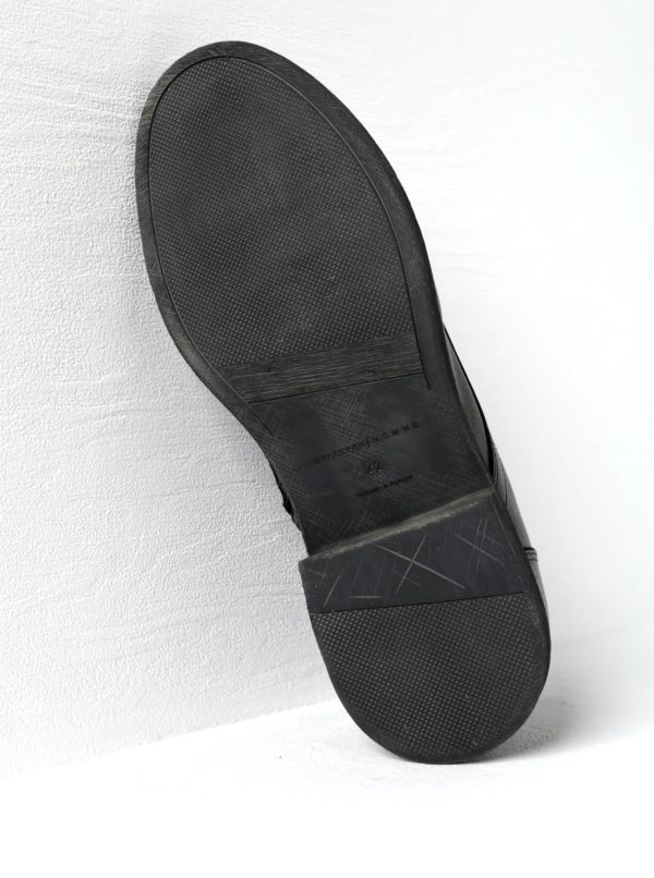 Čierne kožené členkové topánky so zipsom Selected Homme Trevor