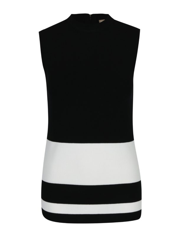 Bielo-čierny svetrový top s pruhmi M&Co
