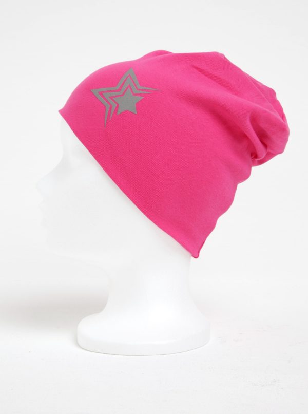 Ružová dievčenská čiapka s potlačou name it Moppy