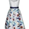 Krémové šaty s kvetovanou sukňou Chi Chi London Omari