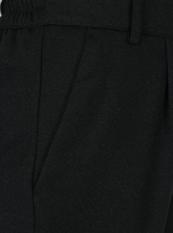 Čierne nohavice s trblietavým efektom ONLY Poptrash