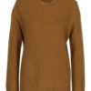 Hnedý sveter s prímesou vlny a alpakami Selected Femme Cabala