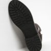 Sivé kožené členkové topánky s prackou Geox New virna