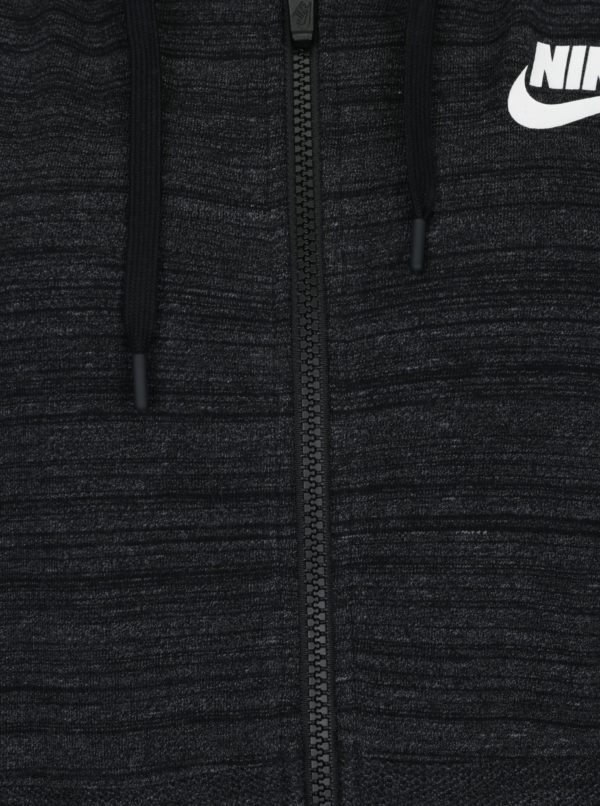 Čierna dámska melírovaná mikina s kapucňou Nike Sportswear Advance 15
