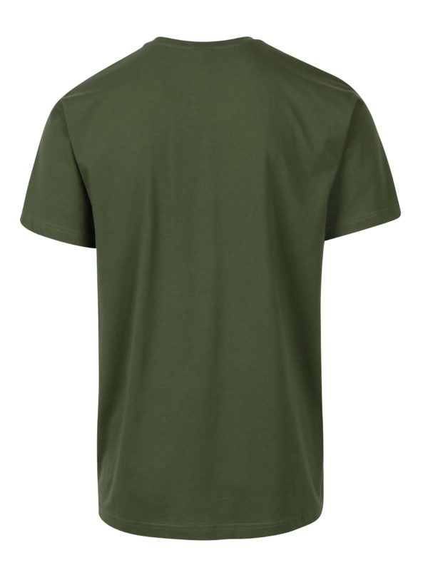 Zelené pánske tričko s krátkym rukávom a potlačou Horsefeathers Ripple