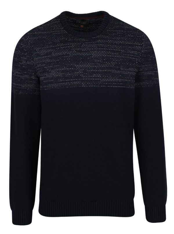 Čierny slim fit sveter s drobným vzorom Blend