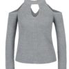 Sivý sveter s prestrihmi Miss Selfridge