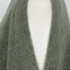 Kaki melírovaný sveter s prestrihmi na ramenách Miss Selfridge