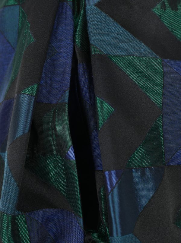 Zeleno-čierna vzorovaná áčková sukňa Closet