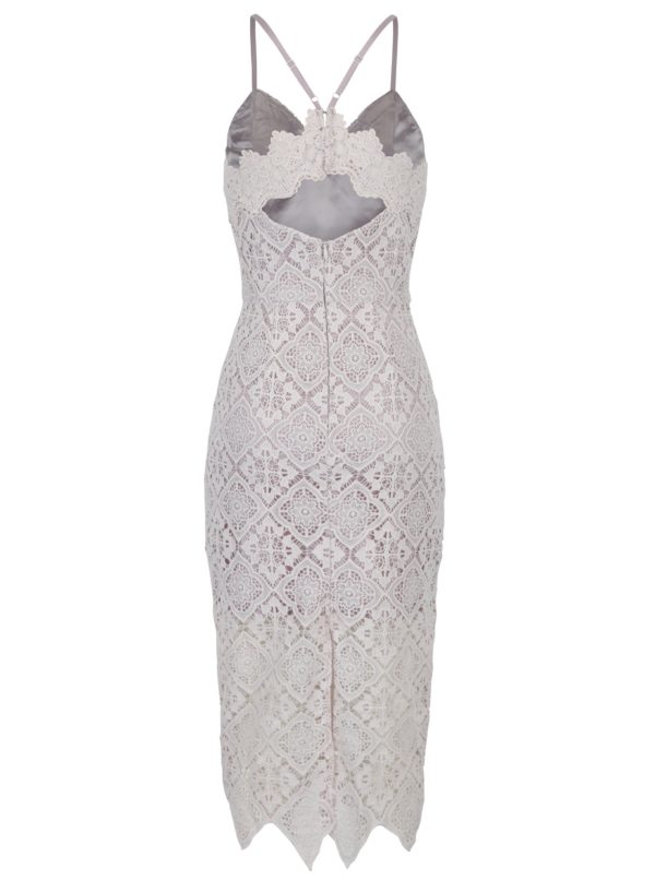 Svetlofialové čipkové šaty Chi Chi London