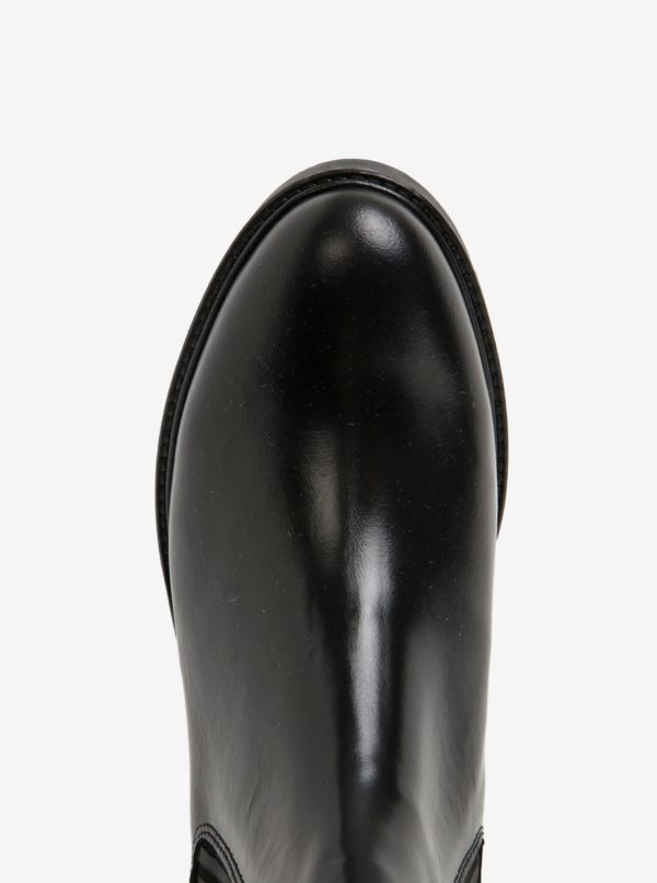 Čierne dámske kožené chelsea topánky Tommy hilfiger Roxana