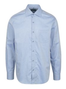 Modrá formálna vzorovaná slim fit košeľa Braiconf Maxmilian