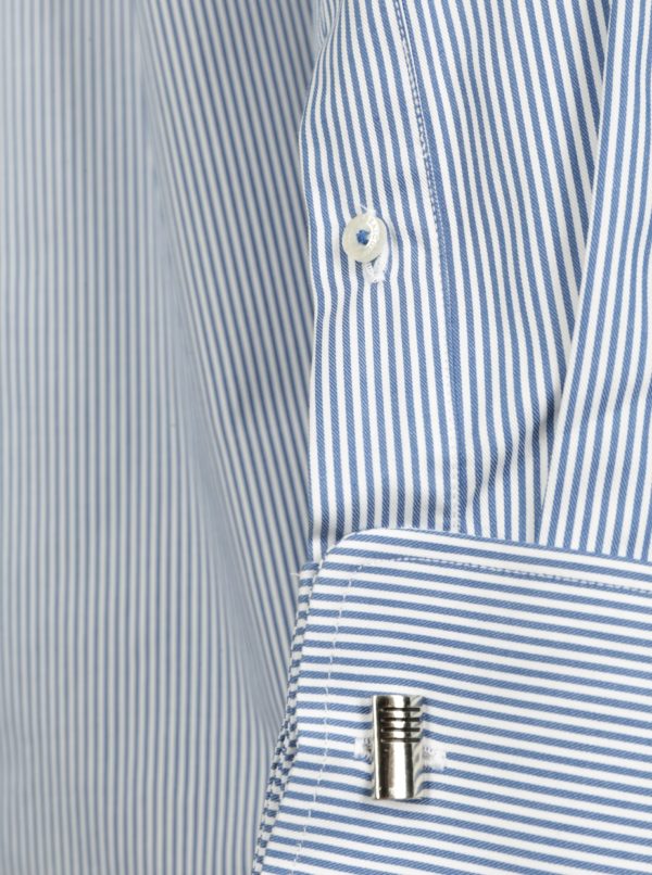 Modro-biela formálna pruhovaná regular fit košeľa Braiconf Nicu