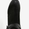 Čierne semišové členkové topánky na podpätku Geox New Lise