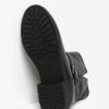 Čierne dámske kožené členkové topánky s prackou Geox New Virna