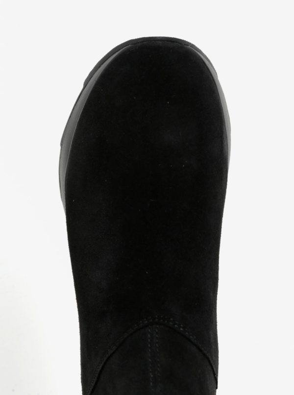 Čierne dámske semišové členkové topánky Geox Gendry
