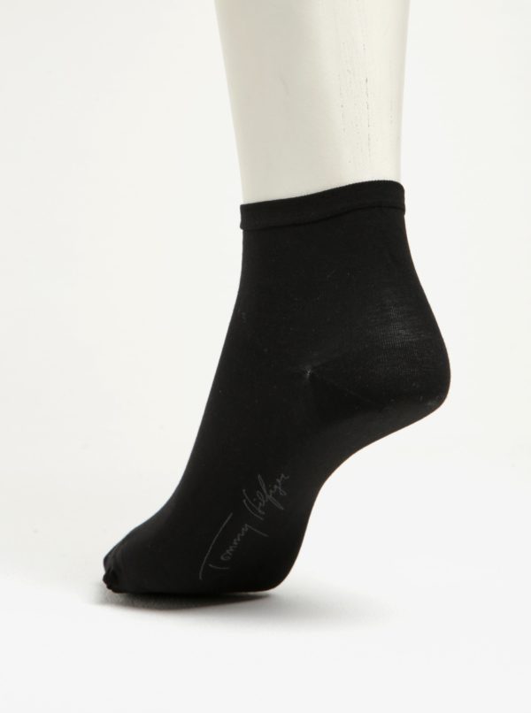 Súprava dvoch párov dámskych ponožiek v čiernej farbe Tommy Hilfiger