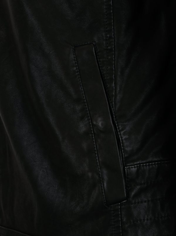 Čierna koženková bunda Blend