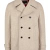 Béžový pánsky krátky vlnený kabát Tommy Hilfiger Jersey