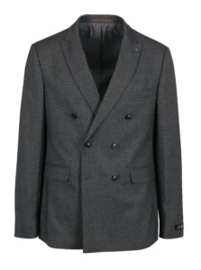 Sivé melírované oblekové slim fit sako Burton Menswear London