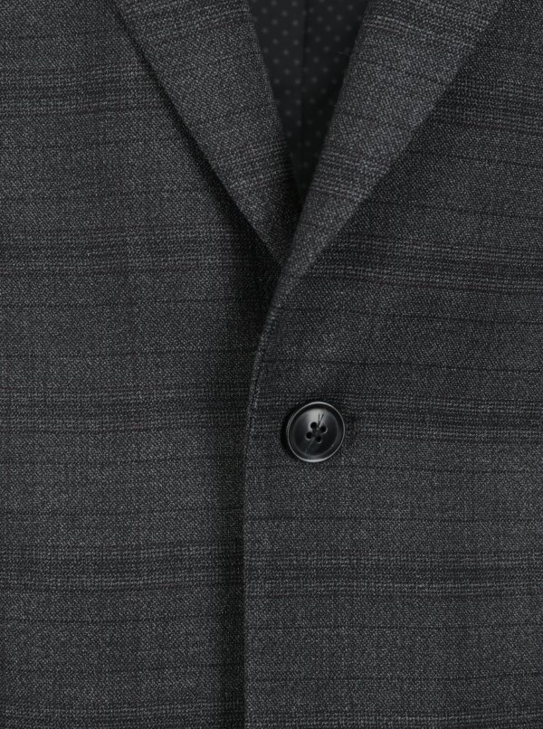 Sivé kockované oblekové skinny sako Burton Menswear London